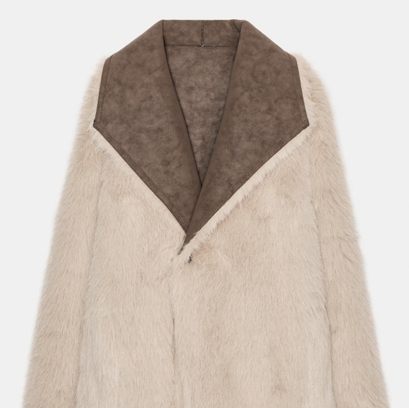 ZARA Reversible Faux Fur Double-Faced Coat(Mink, US S,M,L/EUR S,M,L) - Picture 11 of 16